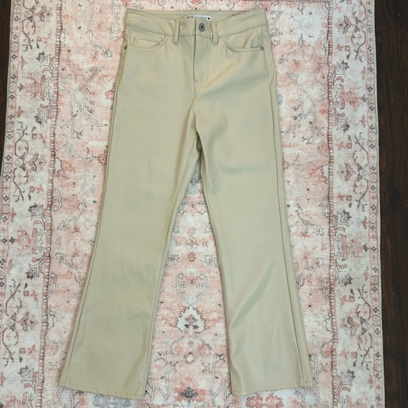 Zara leather mini flare pants - Picture 2 of 6
